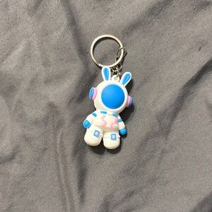 Space Bunny Keychain Toy - Blue and Pink